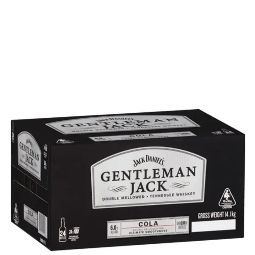 Picture of Jack Daniel's Gentleman Jack Double Mellowed Whiskey & Cola 6% 24 x 375ml Carton