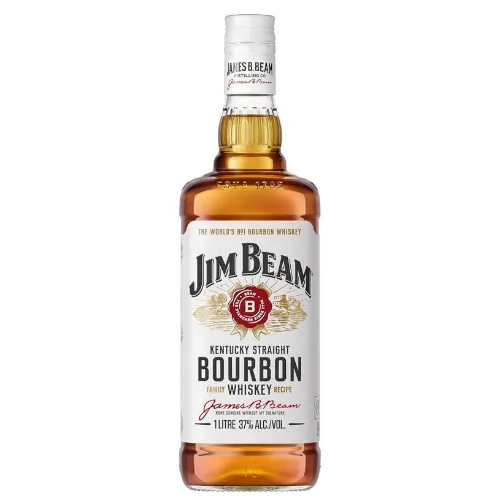 Picture of Jim Beam White Label Kentucky Straight Bourbon Whiskey 37% 1L