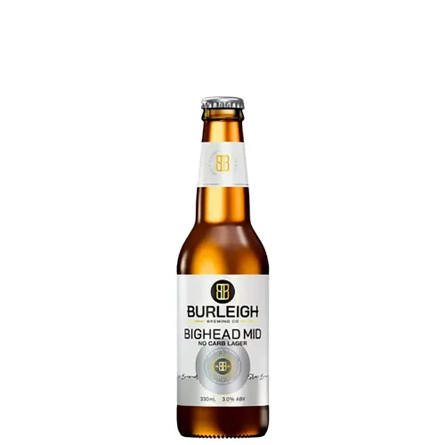 Picture of Burleigh Brewing Co Bighead Mid No Carb Lager Bottles 4 x 6 x 330ml
