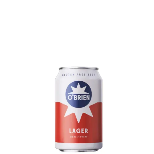 Picture of O'Brien Lager Gluten Free Cans 4 x 6 x 375ml