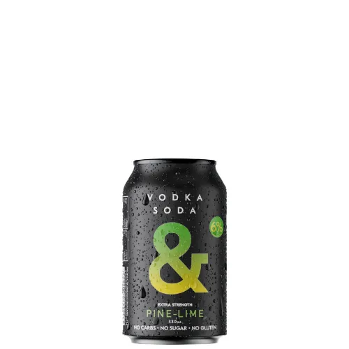 Picture of Ampersand Vodka & Pine-Lime Black Cans 330ml