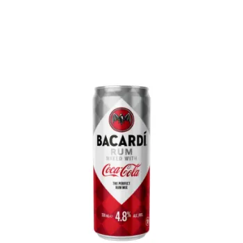 Picture of Bacardi White Rum & Coca-Cola Cans 330ml