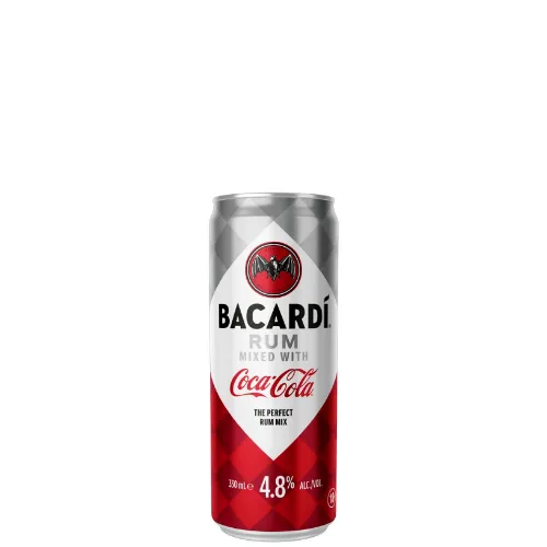 Picture of Bacardi White Rum & Coca-Cola Cans 330ml