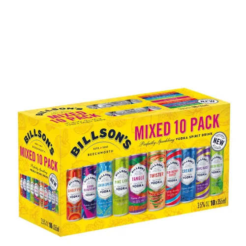 Picture of Billson's Vodka Mixed 10Pk Cans 355ml
