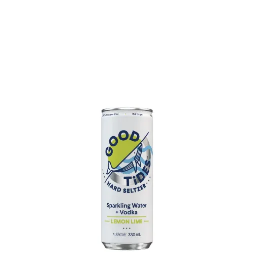 Picture of Good Tides Hard Seltzer Lemon Lime Cans 330ml