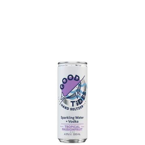 Picture of Good Tides Hard Seltzer Tropical Passionfruit Cans 330ml