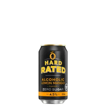 Picture of Hard Rated Zero Sugar Lemon Mango Cans 375ml