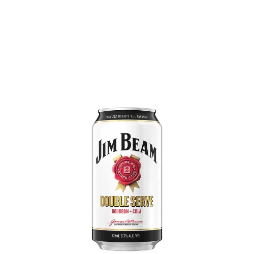 Picture of Jim Beam White Label Double Serve & Cola Cans 375ml