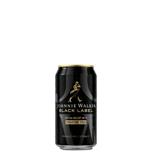 Picture of Johnnie Walker Black Scotch & Cola Cans 375ml