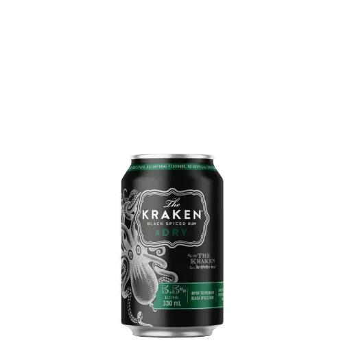 Picture of Kraken Black Spiced Rum & Dry Cans 330ml