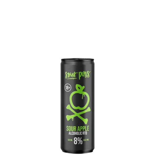 Picture of Sour Puss Sour Apple Cans 330ml