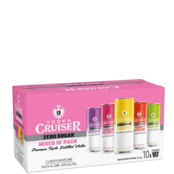 Picture of Vodka Cruiser Free Zero Sugar Mixed 10pk Cans 275ml