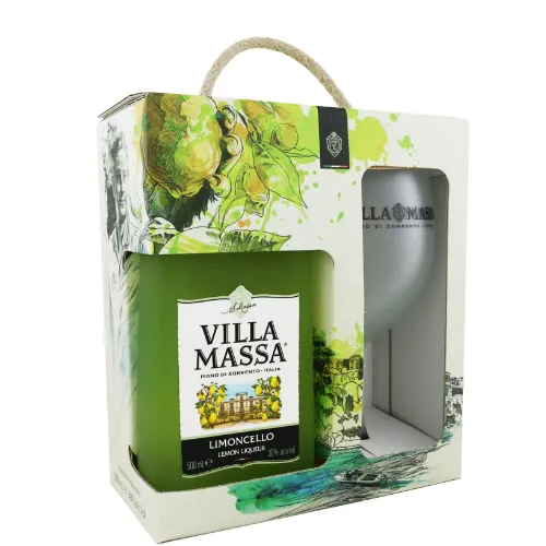 Picture of VILLA MASSA LIMONCELLO & GLASS GIFT PACK 500ml