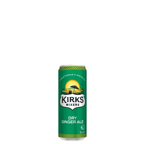 Picture of Kirks Soft Drink Dry Ginger Ale Cans 250ml
